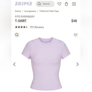 SKIMS Fits Everybody Collection T-shirt and short set